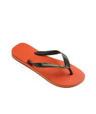 HAVAIANAS BRASIL LOGO Flip-Flops für Herren Sonnenuntergangsorange - Schuhe Unisex - 3