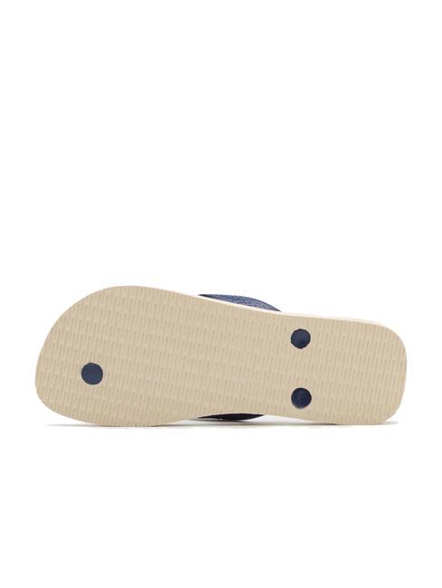 Infradito TOP NAUTISCH Beige Stroh/Marineblau/Rubinrot - Herrenschuhe