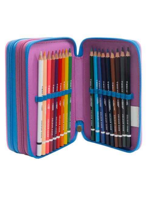 DREAMS&FLOWERS Federmäppchen mit 3 Reißverschlüssen und Schulset Schwarz - Etuis und Zubehör