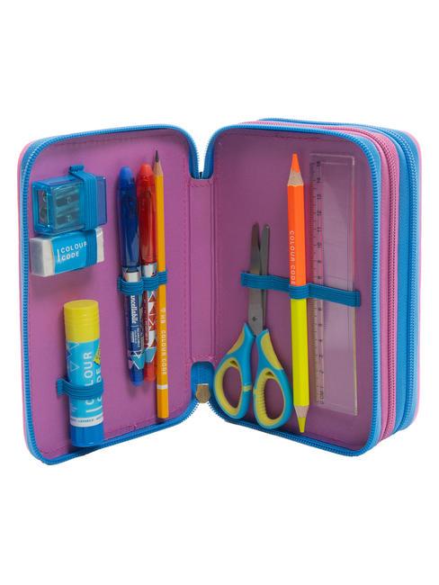 DREAMS&FLOWERS Federmäppchen mit 3 Reißverschlüssen und Schulset Schwarz - Etuis und Zubehör