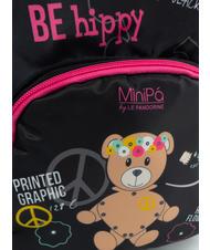 MINIPA' DON'T WORRY BE HIPPY Mini-Rucksack Schwarz - Rucksäcke für Schule &amp; Freizeit - 3
