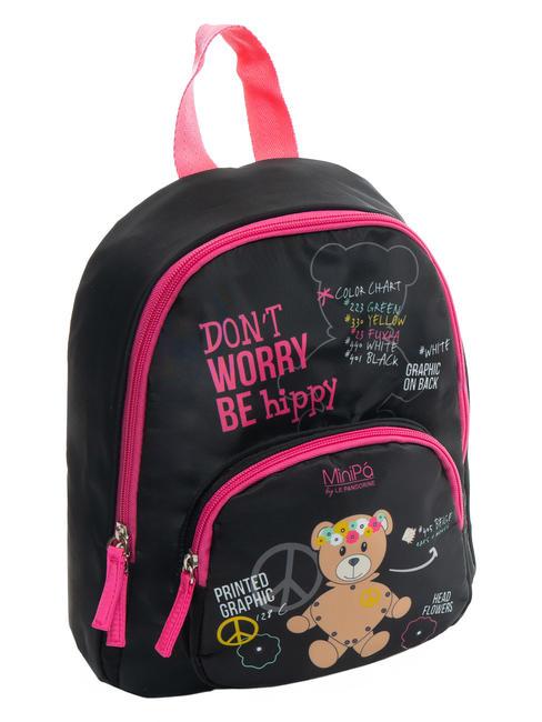 DON'T WORRY BE HIPPY Mini-Rucksack Schwarz - Rucksäcke für Schule &amp; Freizeit