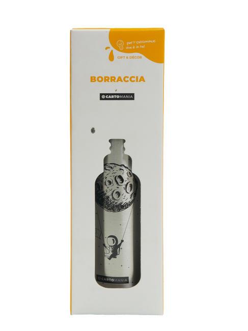 GIFT&DECOR Trinkflasche mit Strohhalmverschluss 500 ml Silber- - Thermosflaschen