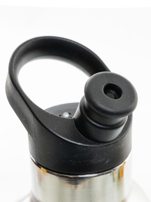 GIFT&DECOR Trinkflasche mit Strohhalmverschluss 500 ml Silber- - Thermosflaschen