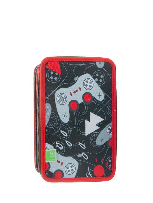 EVER Federmäppchen mit 3 Reißverschlüssen und Schulset ROT - Etuis und Zubehör