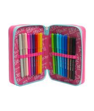 SJGANG EVER Federmäppchen mit 3 Reißverschlüssen und Schulset RHODAMINROT - Etuis und Zubehör - 4