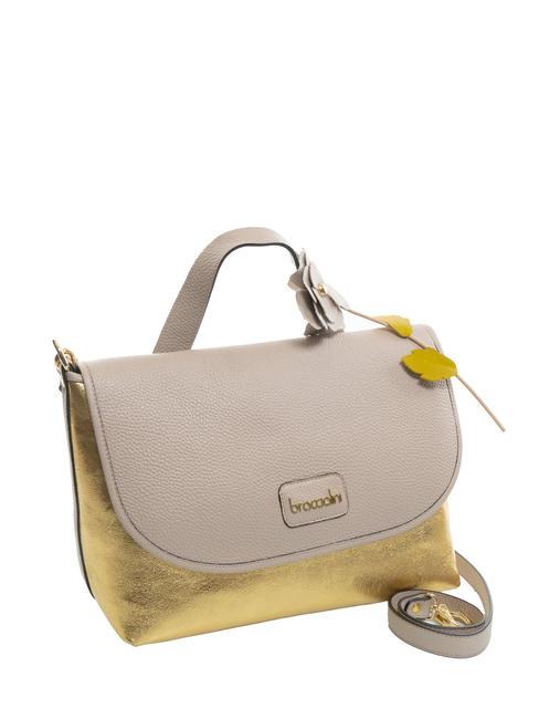 SARA Aktentasche aus Leder Pulver/Gold - Damentaschen