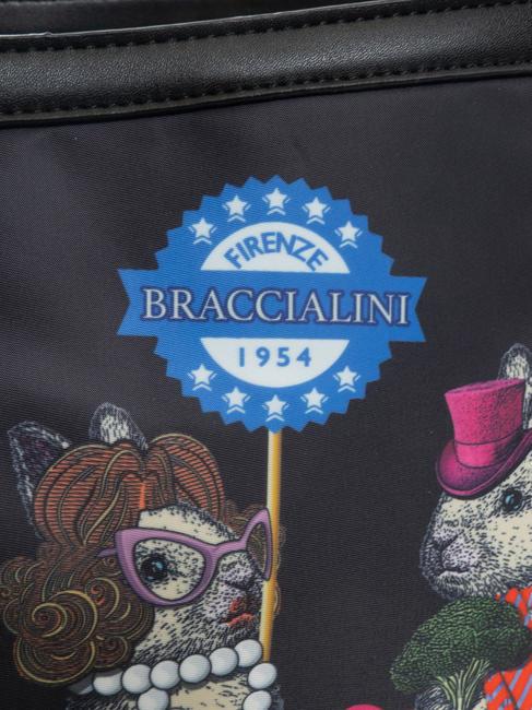 JENNIFER Einkaufstasche mit Aufdruck Schwarz - Damentaschen