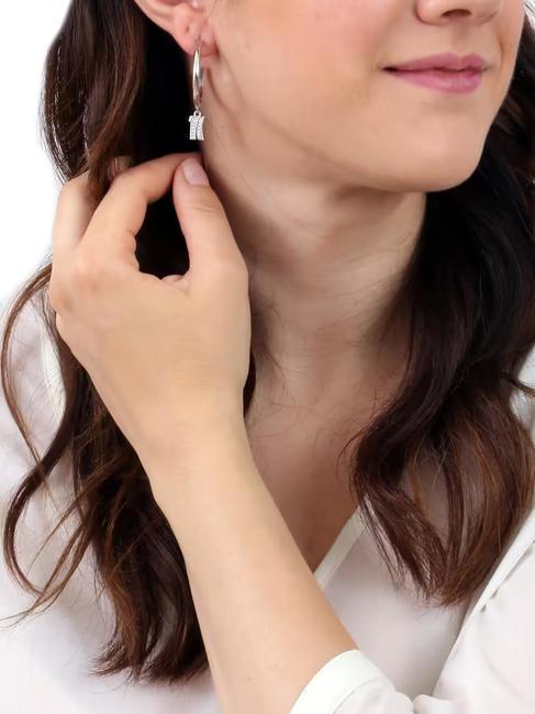 BROADWAY Kreisohrringe mit Anhänger Stahl - Ohrringe