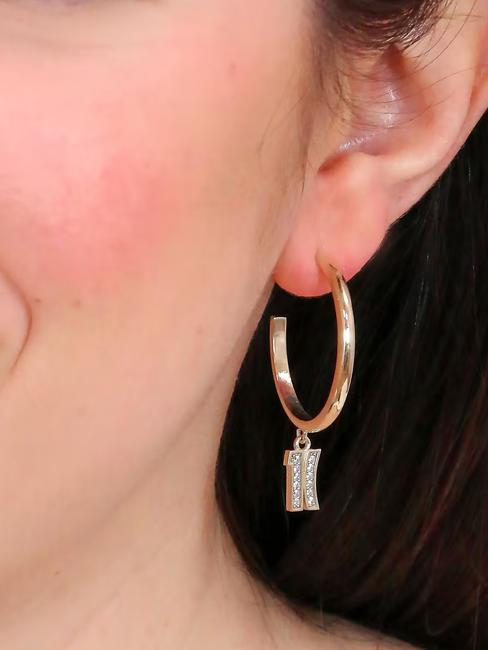 BROADWAY Kreisohrringe mit Anhänger Gold - Ohrringe