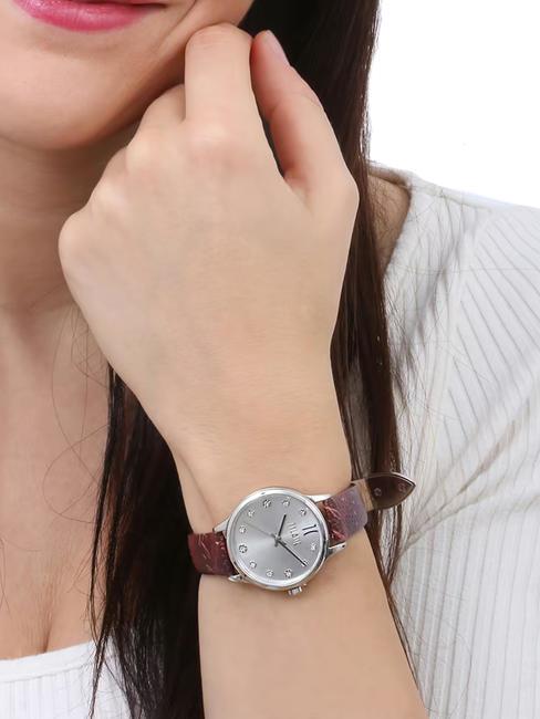 FORMENTERA Zeit nur beobachten stahlrot - Uhren