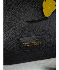 BRACCIALINI SARA Aktentasche aus Leder schwarzes Silber - Damentaschen - 3