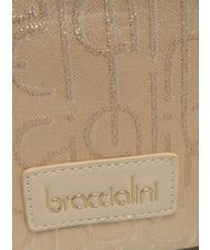 BRACCIALINI FONT Umh&auml;ngetasche aus Jacquard Beige - Damentaschen - 3