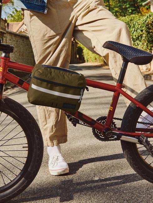 AMAN BIKE Fahrradtasche mit Schultergurt Tarp-Armee - Hüfttaschen