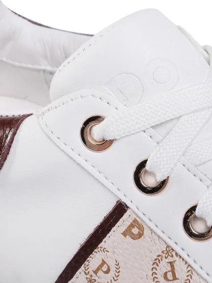 HERITAGE NUKE Plateau-Sneaker Elfenbein/Braun/Weiß - Damenschuhe