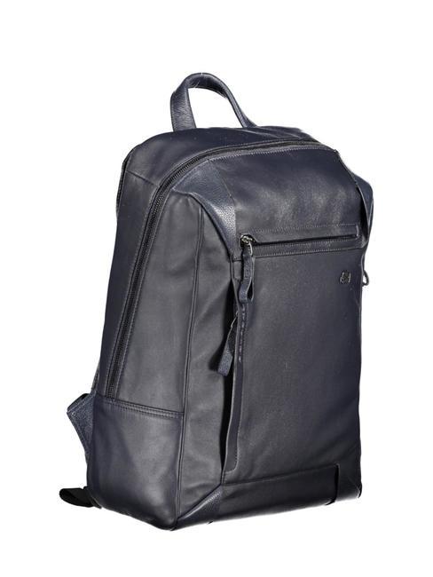 PAN Lederrucksack für 15" PC Blau - PC-Rucksäcke
