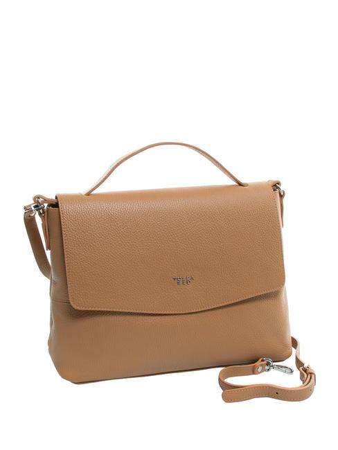 CICLAMINO Aktentasche aus gehämmertem Leder Kamel - Damentaschen