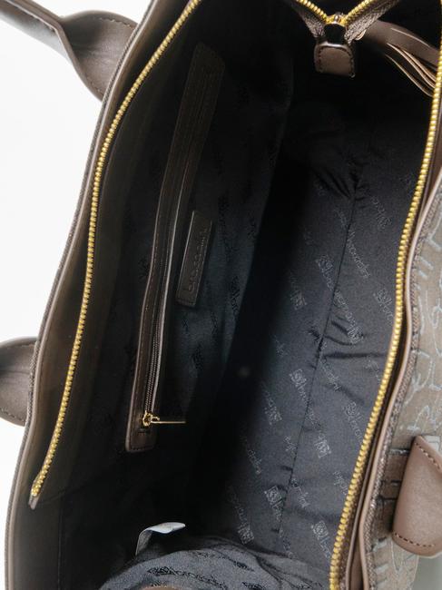 FONT Tragetasche mit Schultergurt braun - Damentaschen