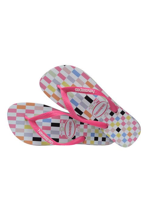 TOP CHECK Flip-Flops eisgrau/rosa - Schuhe Unisex