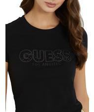GUESS SANGALLO T-Shirt aus Stretch-Baumwolle jetbla - T-Shirts und Tops für Damen - 3