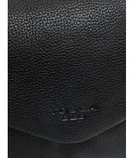 TOSCA BLU MAGNOLIA Umhängetasche aus Leder mit Klappe Schwarz - Damentaschen - 3