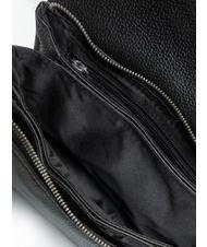 TOSCA BLU MAGNOLIA Umhängetasche aus Leder mit Klappe Schwarz - Damentaschen - 5