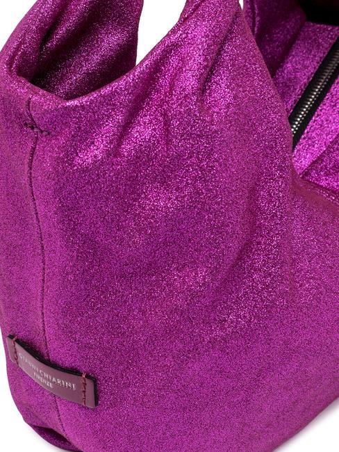 AGNESE Tasche aus laminiertem Leder heißes Rosa - Damentaschen