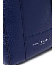GIANNI CHIARINI SUPERLIGHT Tasche aus geh&auml;mmertem Leder mit Doppelgriffen Galaxie blau-t.moro - Damentaschen - 3