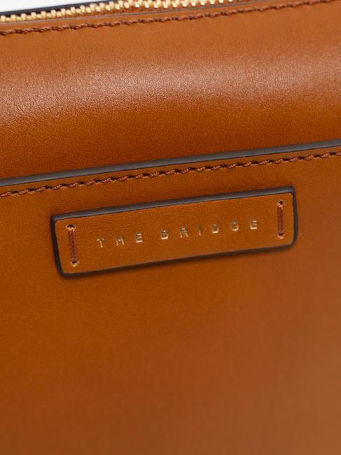 CECILIA Umhängetasche aus Leder Cognac / Gold - Damentaschen