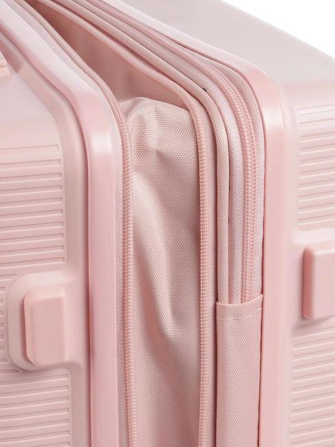 FORZA Set mit 3 erweiterbaren Trolleys: Kabine+Mittel+Groß Rosa - Trolleyset