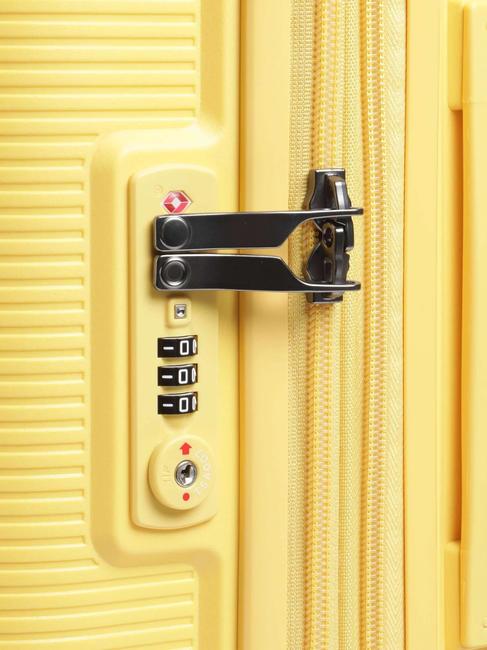 FORZA Mittelgroßer erweiterbarer Trolley Gelb - Harte Trolleys