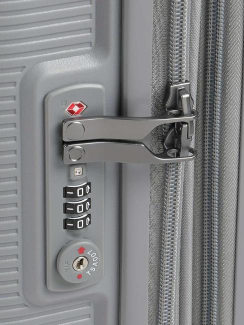 FORZA Mittelgroßer erweiterbarer Trolley Arktisches Grau - Harte Trolleys