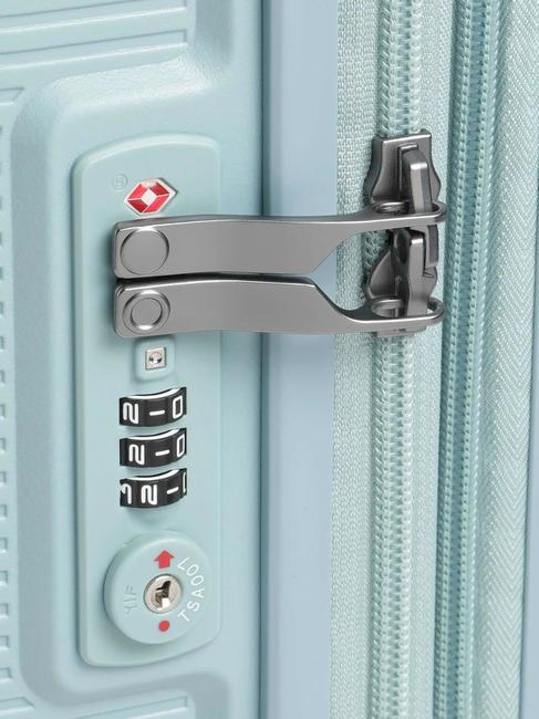 FORZA Mittelgro&szlig;er erweiterbarer Trolley K&uuml;stenblau - Harte Trolleys