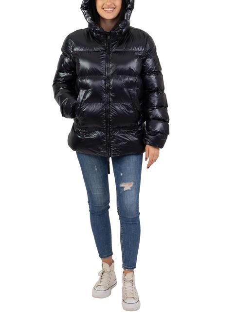 MARTFLY NIK Kurze gesteppte Daunenjacke Schwarz Schwarz - Daunenjacken f&uuml;r Damen