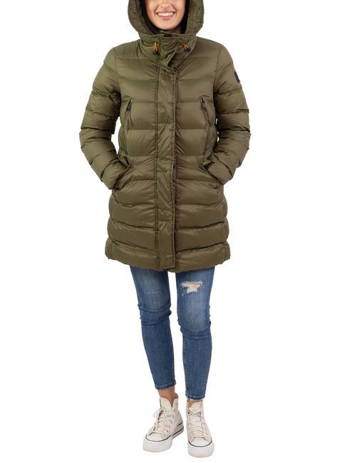 CHALA NY Lange Bettdecke dunkles oliv - Daunenjacken für Damen