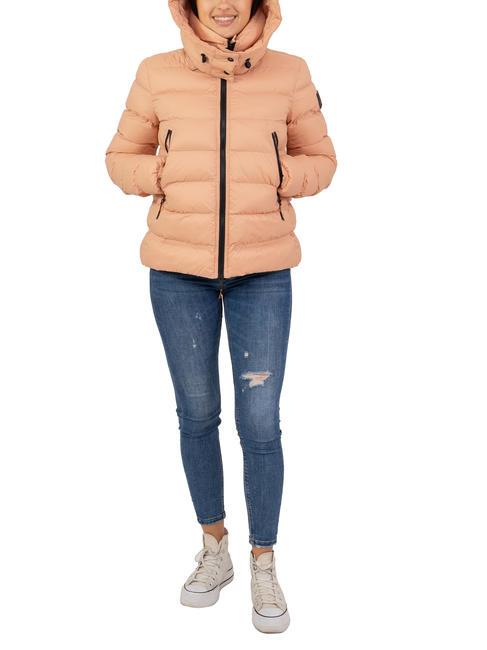 NISTON NY Kurze Daunenjacke mit Kapuze Bombaybraun - Daunenjacken für Damen