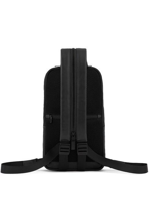 FINN  Rucksack / Umhängetasche aus Leder Schwarz - PC-Rucksäcke