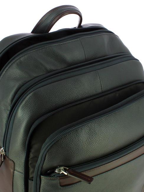 X1 15,6-Zoll-Laptop-Rucksack aus Leder blau / braun - PC-Rucksäcke