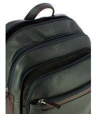 PIQUADRO X1 15,6-Zoll-Laptop-Rucksack aus Leder blau / braun - PC-Rucksäcke - 4