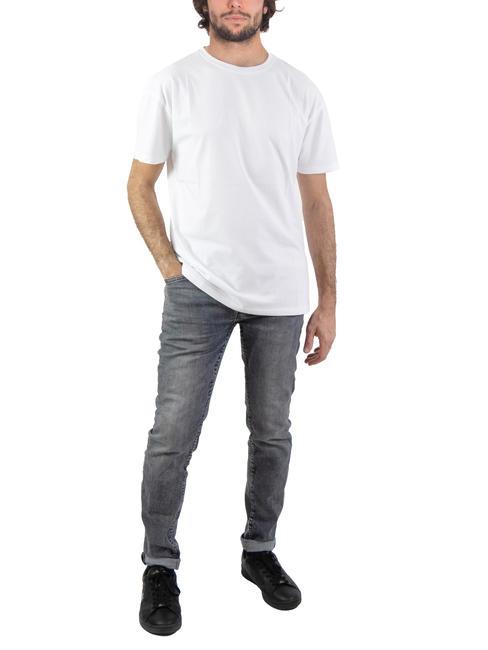 BASIC FLOCK Baumwoll-T-Shirt mit Logo Weiß - Herren-T-Shirts