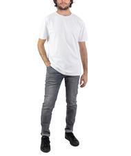 ASPESI BASIC FLOCK Baumwoll-T-Shirt mit Logo Weiß - Herren-T-Shirts - 5