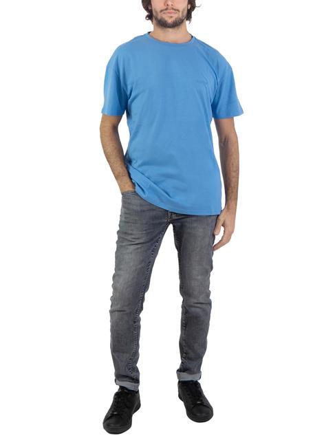 BASIC Baumwoll-T-Shirt mit Logo hellblau - Herren-T-Shirts