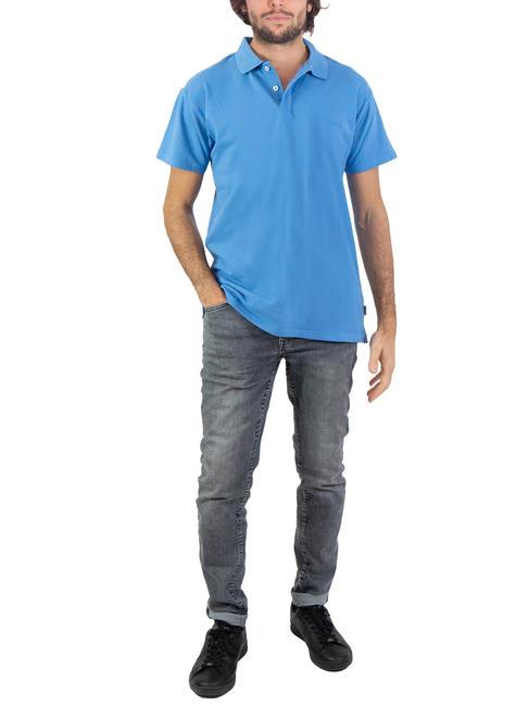 BASIC Kurzärmliges Stretch-Poloshirt hellblau - Herren-Polo-Shirts/Herren-Polo-Shirt/Herrenpoloshirt/Herrenpoloshirts
