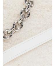 FURLA MOON Umhängetasche mit Schultergurt weiße Baumwolle - Damentaschen - 3