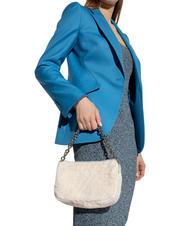 FURLA MOON Umhängetasche mit Schultergurt weiße Baumwolle - Damentaschen - 6