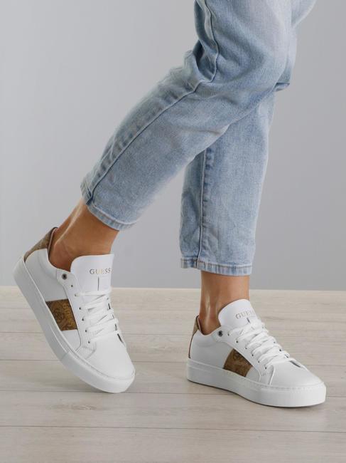 TODA Niedrige Turnschuhe Weiss-braun - Damenschuhe