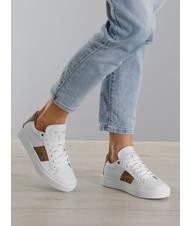 GUESS TODA Niedrige Turnschuhe Weiss-braun - Damenschuhe - 5