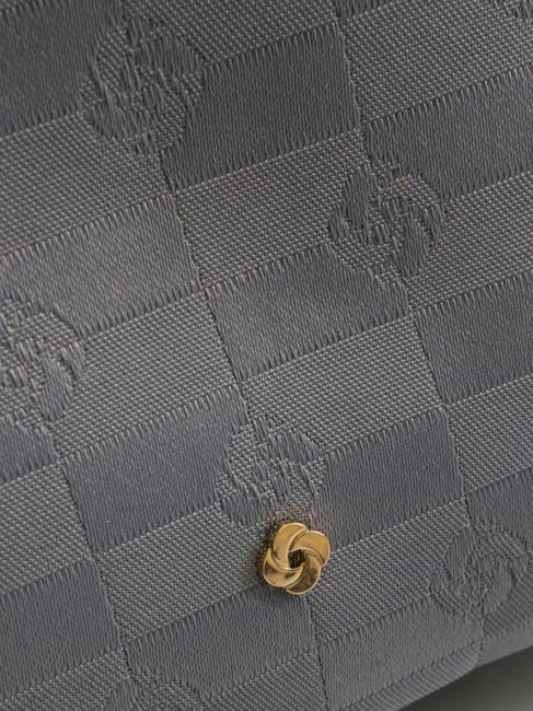 EVERY-TIME Kleine Umhängetasche mit 2 Fächern silbergrauer Jacquard - Damentaschen