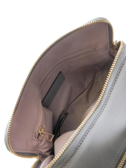 EVERY-TIME Kleine Umhängetasche mit 2 Fächern silbergrauer Jacquard - Damentaschen