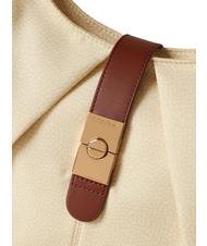 BORBONESE CORTINA NYLON OP Mittlere Umh&auml;ngetasche Kamille/Leder - Damentaschen - 4